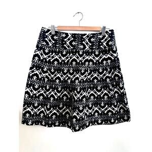 H&M A-Line Skirt Black & Off-White Size 10